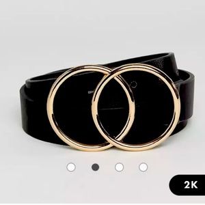 ASOS DESIGN double circle waist and hip jeans belt